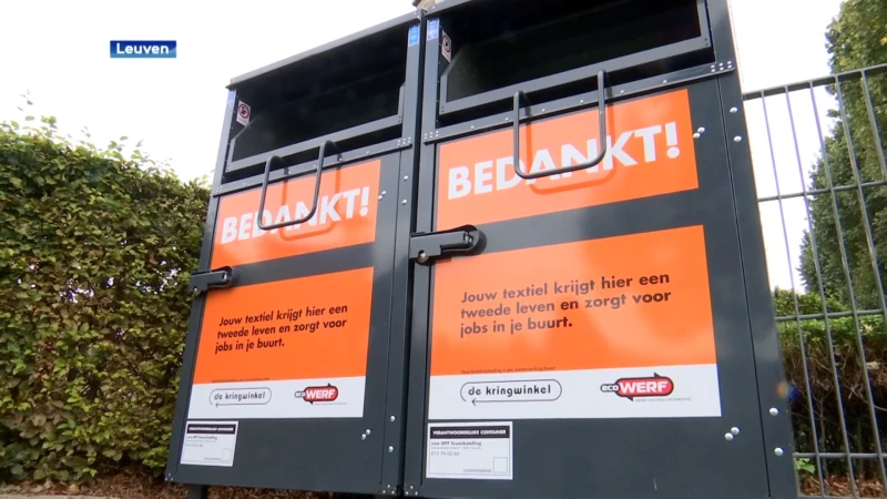 Enkel nog kledingcontainers van kringwinkel Vites in Leuven