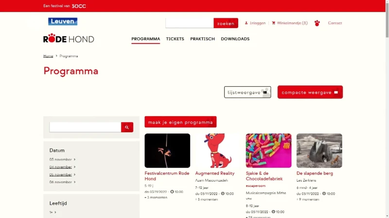 Rode Hondfestival in Leuven: meer dan 200 workshops en voorstellingen op 27 plaatsen