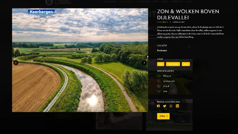 Foto van Dijlevallei in Keerbergen in top tien van fotowedstrijd National Geographic