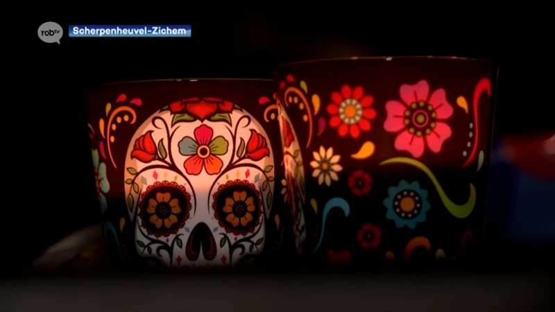 Eerste 'Dia de los Muertos' aan de Maagdentoren in Zichem: "Alle doden herdenken in een vrolijke bui"