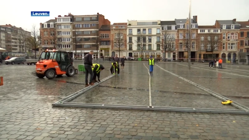 Opbouw 34ste editie gestart: Leuvense kerstmarkt opent volgende week woensdag