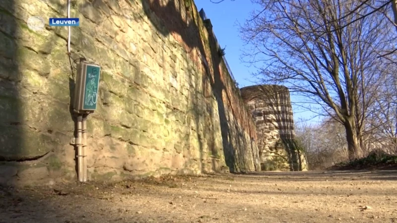 Stadsomwalling in stadspark in Leuven wordt 12 jaar na instorting weer hersteld: "Vooral zorgen dat het stevig is"