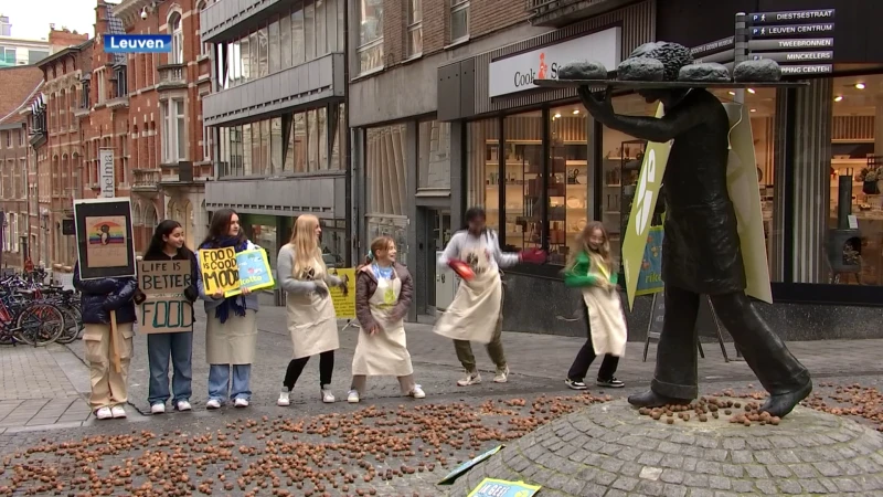 Leerlingen vragen aandacht voor week voor goed eten van Rikolto: "Dit is een noodgeval!"