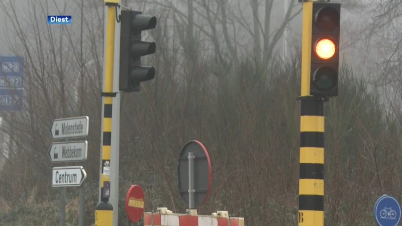 Stad Diest schakelt verkeerslichten uit nu er gewerkt wordt aan het stationsplein