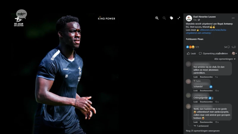 OH Leuven leent Mandela Keita voor de rest van het seizoen uit aan Antwerp
