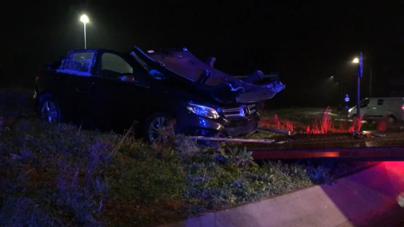 Autobestuurder (75) belandt op rond punt Mechelsesteenweg