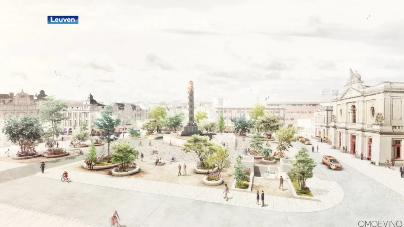 Bekijk HIER de eerste schetsen van het nieuwe Martelarenplein in Leuven