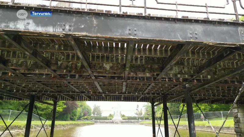 Hinder tot maart volgend jaar door restauratie voetgangers- en fietsbrug aan de Keizerinnedreef in het park van Tervuren