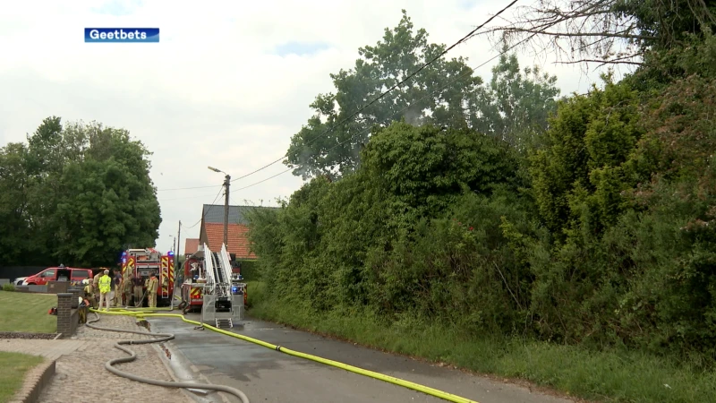 Brand in verlaten huis in Geetbets: niet uitgesloten dat de brand is aangestoken