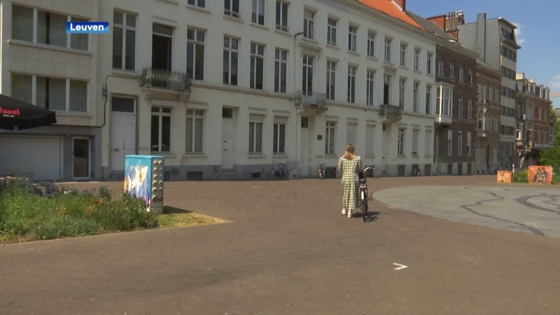 Net nu: fontein op het Herbert Hooverplein in Leuven is defect