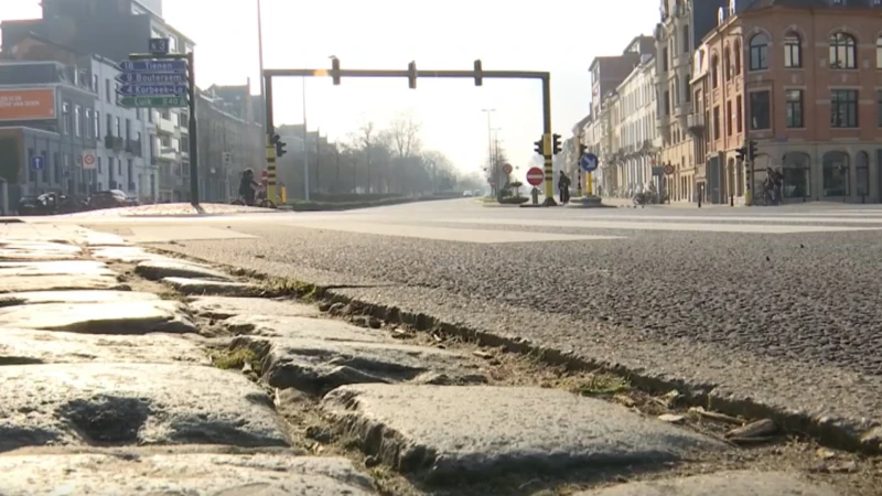 Extra hinder aan de Tiensepoort in Leuven deze week: binnen- en buitenring worden beurtelings afgesloten