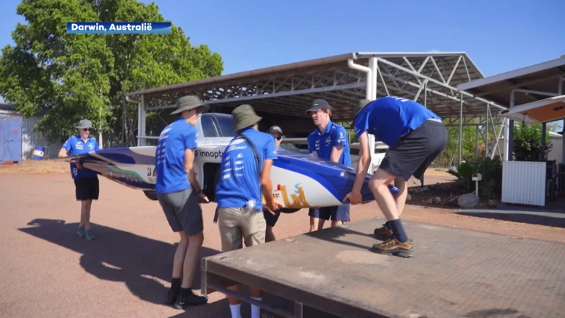 Belgische Solar team met KU Leuven studenten aangekomen in Australië voor WK zonnewagens