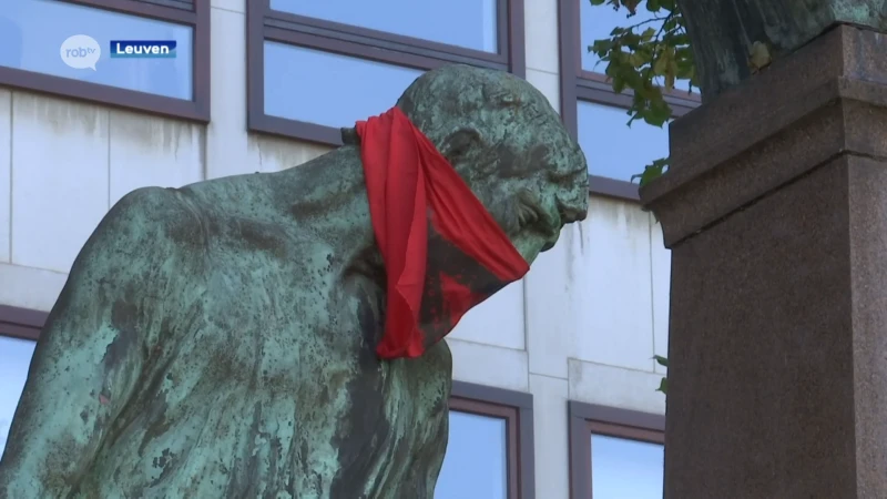 Leuvense standbeelden plots gekneveld: "Al veel mensen bleven kijken"