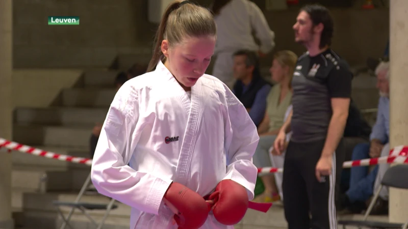 Provinciaal kampioenschap karate in Leuven zorgt voor spectaculaire beelden