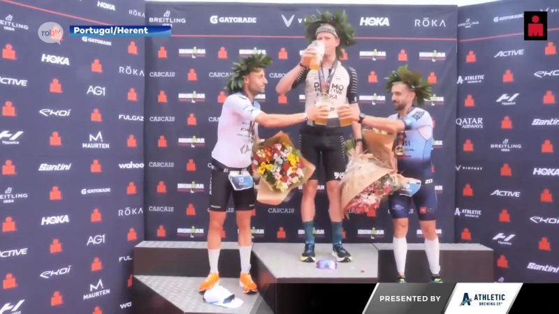 Pieter Heemeryck wint eerste Ironman in Portugal, heeft ticket voor WK 2024 beet