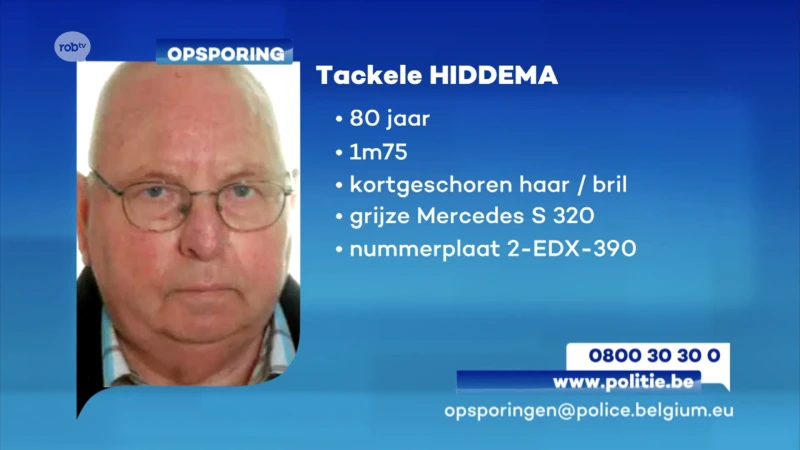 OPSPORINGSBERICHT: Wie heeft Tackele Hiddema (80) uit Rotselaar gezien?