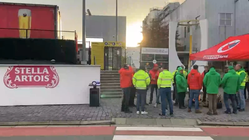 Personeel AB InBev in Leuven en Hoegaarden staakt vandaag en morgen