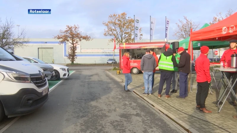 Staking bij Sligro in Rotselaar: werknemers eisen koopkrachtpremie van 250 euro