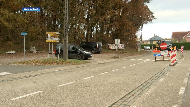 Eénrichtingsverkeer op Wolfdonksesteenweg in Aarschot door werken aan fietspad