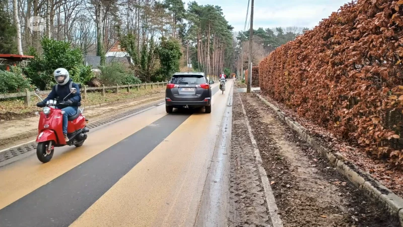 Werken Heirbaan in Rotselaar afgerond: nieuwe asfaltlaag en fietssuggestiestroken in beide richtingen