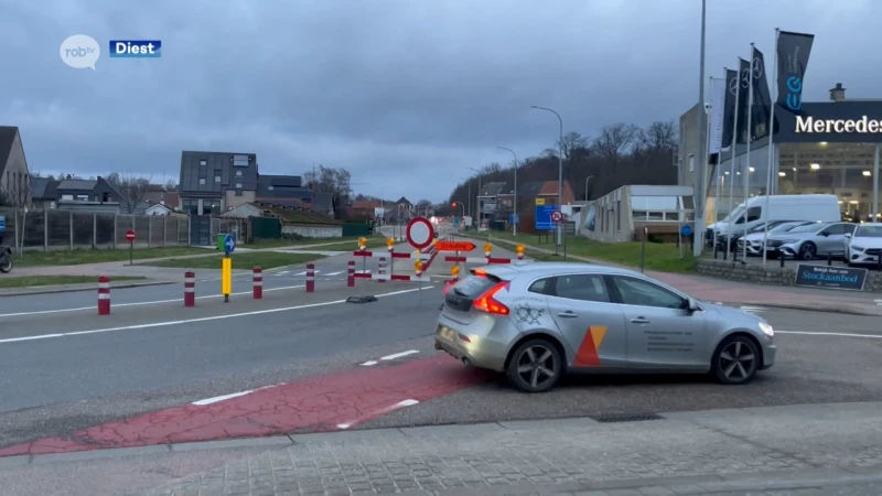 Stad Diest laat werken aan kruispunt Rasop stilleggen nadat aannemer afspraken niet nakomt: "Was vanochtend één chaos"