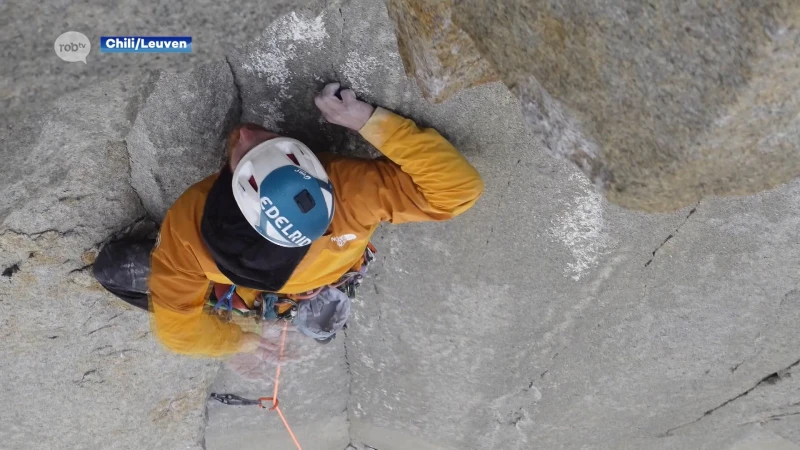 Siebe Vanhee uit leuven is eerste 'free climber' die bergtop 'Torres del Paine' overwint