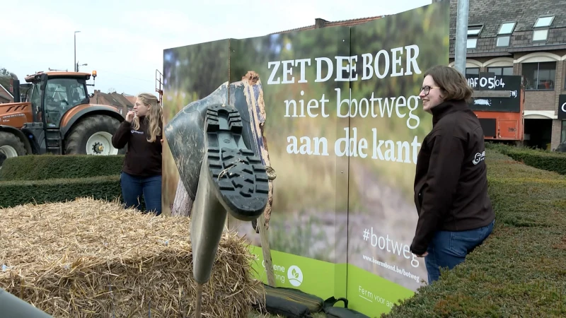 Boerenbond en Groene Kring voeren actie tijdens Brabantse Pijl in Huldenberg
