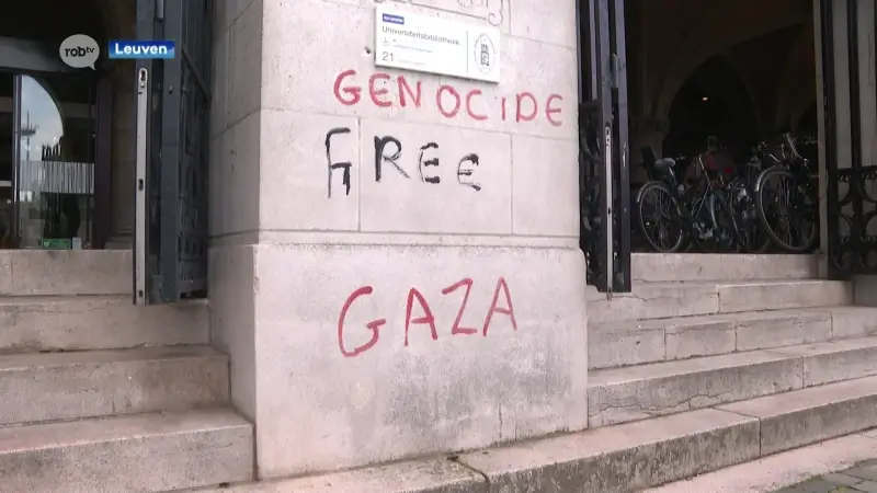 11 locaties van KU Leuven beklad met Pro-Palestijnse boodschappen