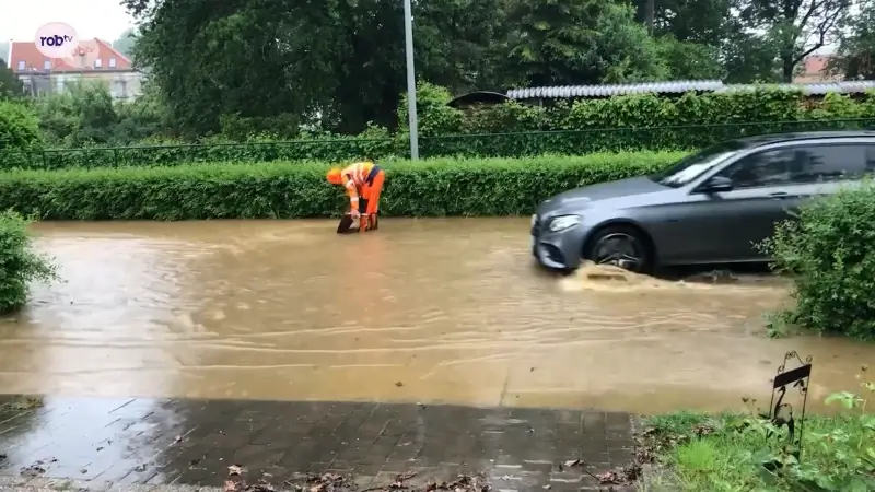 Hevige regen zorgt ook voor problemen in Nieuwrode bij Holsbeek