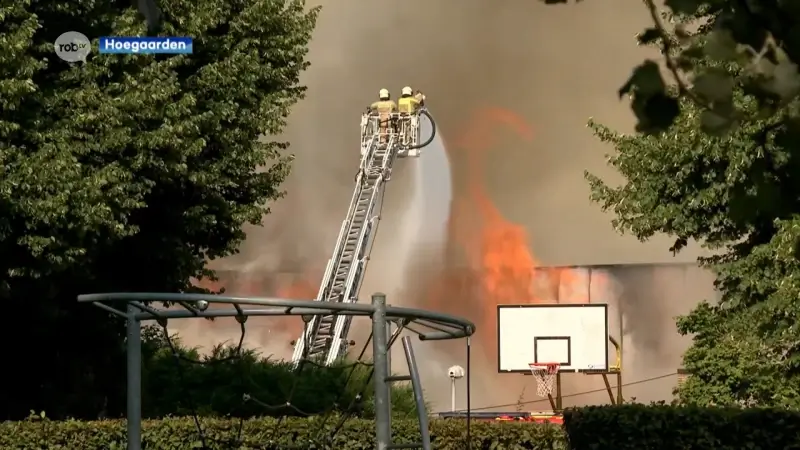LIVE: Enorme brand in Sporthal de Struysvogel in Hoegaarden, geen slachtoffers volgens burgemeester Jean-Pierre Taverniers