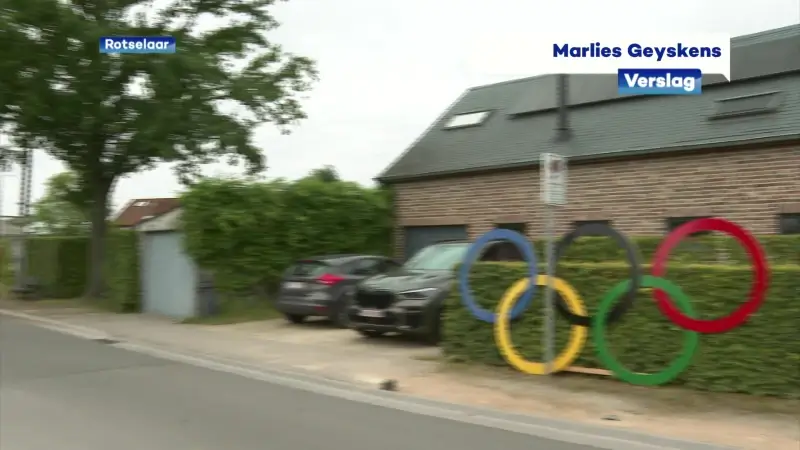 Olympische ringen in tuin moeten pistier Tuur Dens uit Rotselaar extra motiveren op Spelen in Parijs