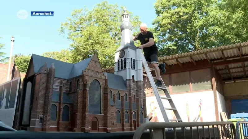 Vrijwilliger Yves Alaerts bouwt een heel jaar aan de praalwagens voor de parade en Sint-Rochusverlichting in Aarschot