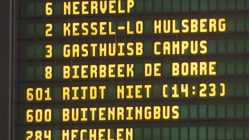 Helft van alle bussen in onze regio rijdt vandaag niet door algemene staking bij De Lijn