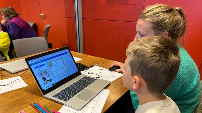 Ouders en kinderen maken samen een digitale strip met AI: "Ideaal om digitale vaardigheden te leren"