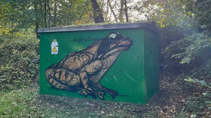 Nieuw graffitiwerk onthuld aan natuurgebied Broekelei in Keerbergen, 37e werk op wandeling van 100 kilometer