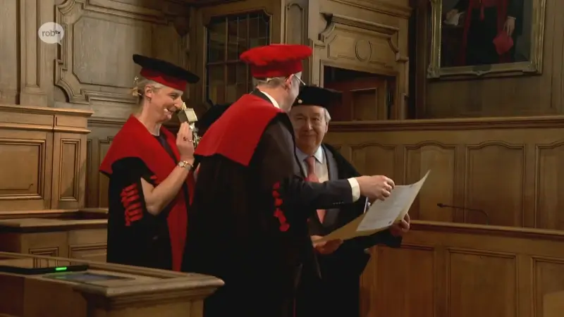 Secretaris-generaal Antonio Guterres neemt eredoctoraat voor Verenigde Naties in ontvangst in Leuvense Universiteitshal