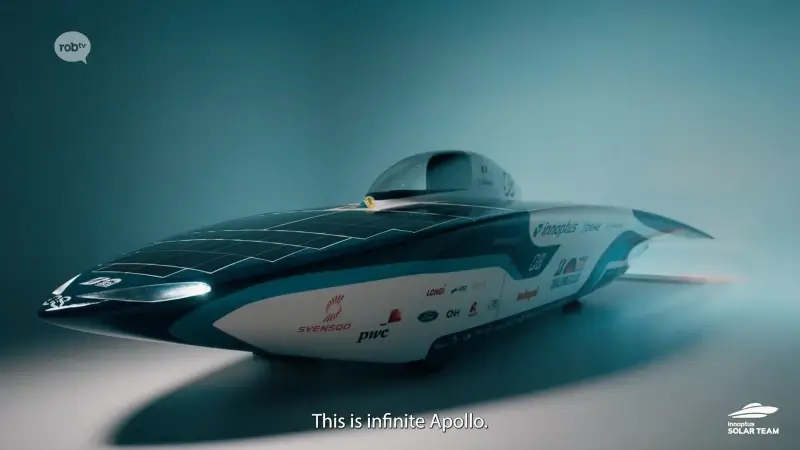 Dit is nieuwe zonnewagen van Innoptus Solar Team: "Twee aerodynamische vinnen zijn wereldprimeur"
