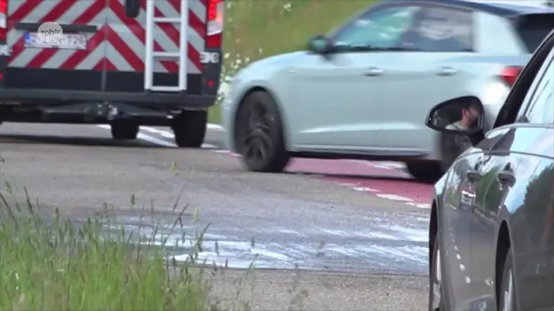 Motorrijder afgevoerd naar het ziekenhuis na ongeval aan op- en afrittencomplex Tielt-Winge