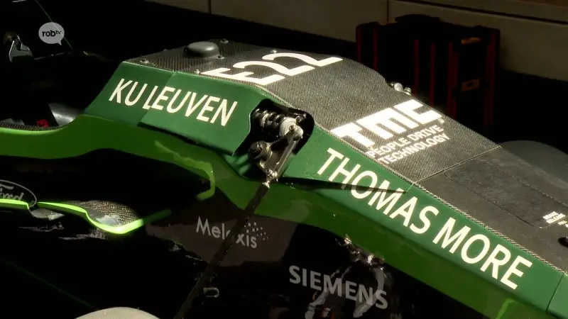 Studenten van KU Leuven en Thomas More stellen nieuwe elektrische en zelfrijdende racewagen voor: "We gaan voor top 5"