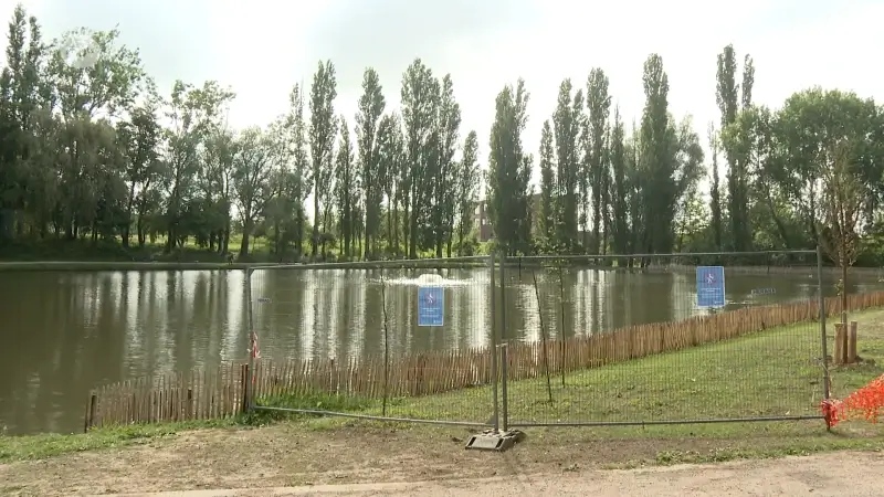 Nieuwe speeltuinen Vianderpark Tienen nog enkele weken afgesloten, niet zeker of waterspeelzone er nog komt