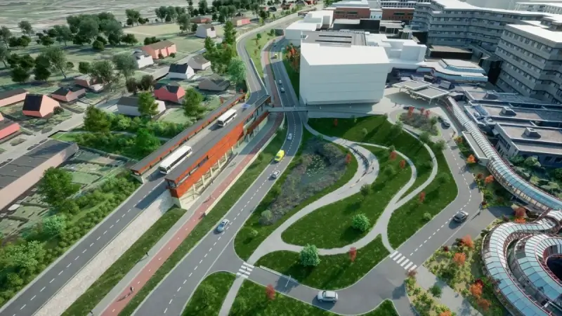 Wegenwerken aan campus Gasthuisberg van UZ Leuven schieten goed op: "Tijdelijke nieuwe route naar spoed"