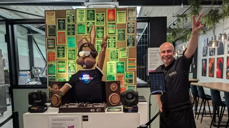 Delvora Chocolade maakt uniek kunstwerk voor 50e verjaardag van Rock Werchter