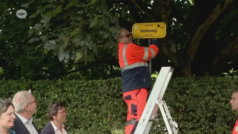Kerkweg krijgt als eerste trage weg in Lubbeek een geel bordje