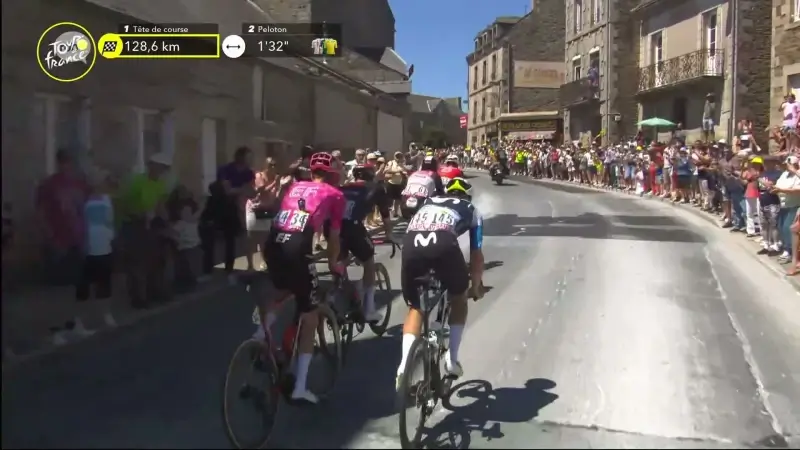 TOUR RIT 7: Nys, Stuyven en Van Eetvelt kunnen tempo niet volgen bij eerste passage Mûr-de-Bretagne