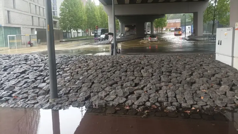Hevige stortbui zorgt voor wateroverlast in Leuven, ook verschillende straten in Herent onder water gelopen