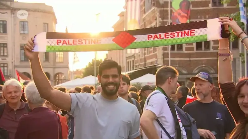 Grote Markt in Leuven loopt helemaal vol voor steunbetuiging aan Palestina: "De genocide moet stoppen"