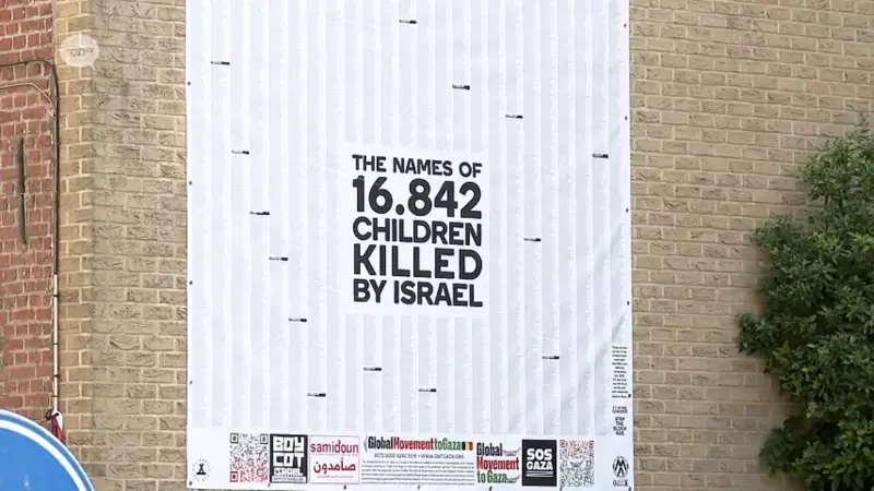 Plaatsen van spandoek voor Gaza leidt tot spanningen in Kessel-Lo