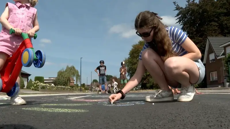 Keerbergsesteenweg in Haacht is tijdens wegenwerken een speelstraat