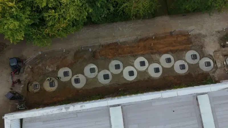 Stedelijk Sportcentrum Demervallei in Aarschot vangt regenwater op voor hergebruik