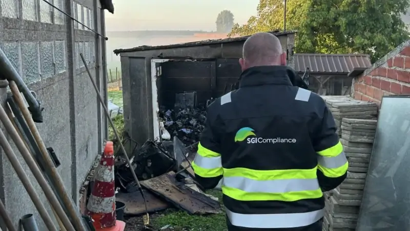 Hoofdafbeelding voor artikel Asbest vrijgekomen bij kleine…